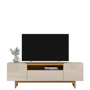 Rack para Tv até 75 0,60 X 1,80 Corby-tauari-off White Brilho-edecasamoveis