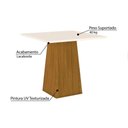 Ver imagem 6 de Conjunto: Mesa Sala Jantar Dora c/ Tampo Madeirado 90cm + 4 Cadeiras Vita Nature/Veludo Light Bege