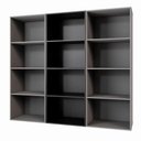 Ver imagem 4 de Estante Livros Escritório 180 cm 12 Nichos Abertos F5 Office