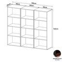 Ver imagem 3 de Estante Livros Escritório 180 cm 12 Nichos Abertos F5 Office