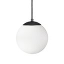 Ver imagem 3 de Pendente Globo Esfera de Vidro Branco Fosco 20cm - Preto