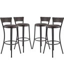 Ver imagem 1 de Kit Com 4 Banquetas Altas Forts Marrom Floral, Fibra Uv Bancada, área Goumert, Bar, Piscina, Balc