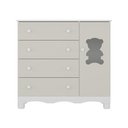 Ver imagem 7 de Cômoda Infantil 95cm 1 Porta com Vidro e 4 Gavetas Ternura Multimóveis Mp4479 Branco/off White