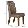 Cadeira para Mesa de Jantar Ilhéus Mdf Joli Camurça – Leifer Móveis - 2
