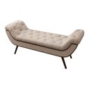 Ver imagem 7 de Puff Recamier Cisne 1,60cm para Quarto em Linho Rústico Bege - Larbelle