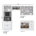 Ver imagem 2 de Cozinha Modulada Americana 4 Peças Branco Hp – Henn