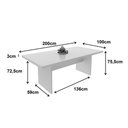 Ver imagem 2 de Mesa Reunião para Escritório Me4119 Branco Tecnomobili