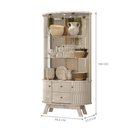 Ver imagem 4 de Conjunto Sala Buffet e Cristaleira Cromo 7 Portas 5 Prateleiras MDP Off White Casah