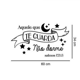 Adesivo de Parede Salmos 121:3:60 x 34 cm - 2