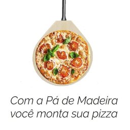 Pá De Pizza Para Forno A Lenha Em Madeira E Kit Limpeza - 3