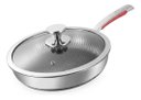 Ver mais imagens de Frigideira Inox Premium Antiaderente 30cm com Tampa de Vidro