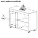 Ver imagem 4 de Rack para Tv 42 Pol 1p 91 Cm com Rodízios Carvalho Arly