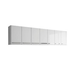 Armario Suspenso de Parede 7 Portas Branco Bangladesh Bela Casa - 3