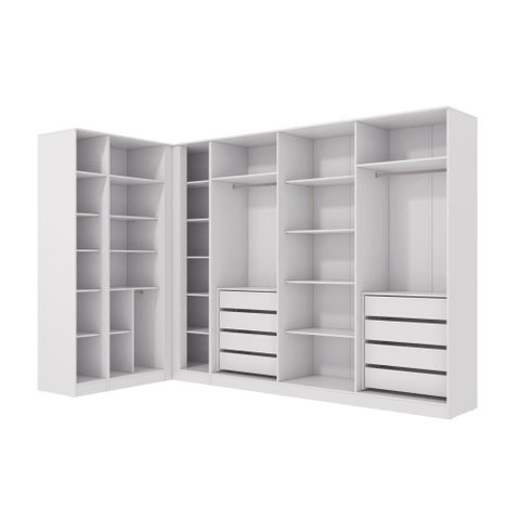 Conjunto Closet Kappesberg Adapt Branco 4 Peças 337cm X 175cm