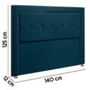 Ver imagem 6 de Cabeceira Estofada para Cama Box Casal 140cm Ravena Veludo - Sofa Store Cor:veludo Azul Marinho