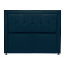 Ver imagem 3 de Cabeceira Estofada para Cama Box Casal 140cm Ravena Veludo - Sofa Store Cor:veludo Azul Marinho
