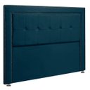 Ver imagem 2 de Cabeceira Estofada para Cama Box Casal 140cm Ravena Veludo - Sofa Store Cor:veludo Azul Marinho
