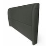 Cabeceira Cama Casal King Size Livia 195cm Orgânica Curva Bouclê Cinza - Montanari's Decor - 5