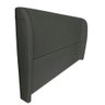 Cabeceira Cama Casal King Size Livia 195cm Orgânica Curva Bouclê Cinza - Montanari's Decor - 6