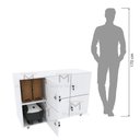 Ver imagem 7 de ARMÁRIO ESCANINHO 6 PORTAS COM RODINHAS M183.2021.B MUNDI MOVEIS