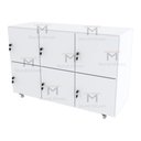 Ver imagem 6 de ARMÁRIO ESCANINHO 6 PORTAS COM RODINHAS M183.2021.B MUNDI MOVEIS