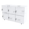 ARMÁRIO ESCANINHO 6 PORTAS COM RODINHAS M183.2021.B MUNDI MOVEIS - 6