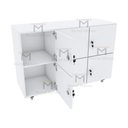 Ver imagem 5 de ARMÁRIO ESCANINHO 6 PORTAS COM RODINHAS M183.2021.B MUNDI MOVEIS