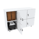 Ver imagem 1 de ARMÁRIO ESCANINHO 6 PORTAS COM RODINHAS M183.2021.B MUNDI MOVEIS