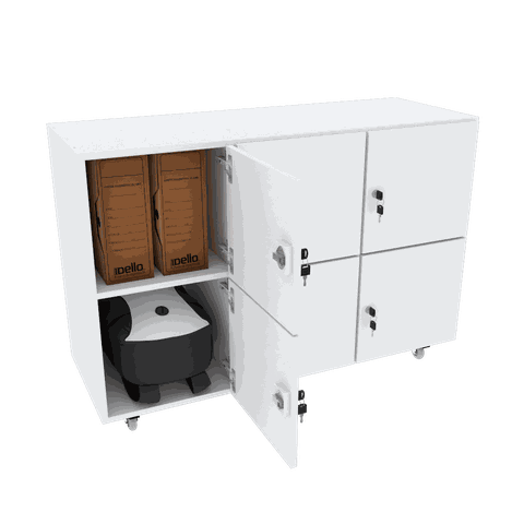 ARMÁRIO ESCANINHO 6 PORTAS COM RODINHAS M183.2021.B MUNDI MOVEIS