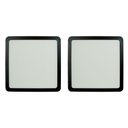 Ver imagem 1 de Kit 2 Painel Led 27,7x27,7 Quadrado Preto Sobrepor 24w 4000kfoxlux