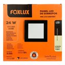 Ver imagem 7 de Kit 2 Painel Led 27,7x27,7 Quadrado Preto Sobrepor 24w 4000kfoxlux