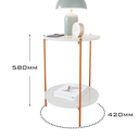 Ver imagem 3 de Mesa de Apoio Lateral Duda Ofertamo Off White/bronze