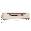 Ver imagem 2 de Rack Danielle 2,00 - Off White/freijó