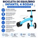 Ver imagem 4 de Bicicleta de Equilíbrio Infantil 4 Rodas sem Pedal Azul Bebê 1 a 3 Anos Utimix