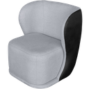 Ver imagem 3 de Kit 2 Poltronas para Sala e Escritório Base Giratória Corven Corino Preto/linho Cinza