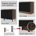 Ver mais imagens de Kit Balcão + Cristaleira 70cm Rustic Preto Agata Madesa 01 Rustic Preto