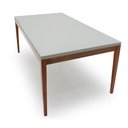 Ver imagem 3 de Mesa de Jantar Luna com Vidro Mmj-as As-castanho Claro/off White Laca 1,60m