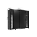 Ver imagem 2 de Guarda Roupa 4 Portas de Correr e 4 Gavetas C- 2 Vidros Reflecta e Pés Laredo Flex Amêndola-amê
