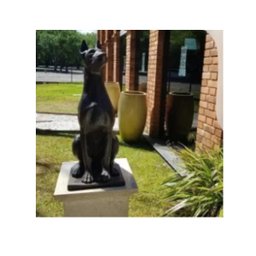 Escultura Cachorro Doberman em Ferro Fundido Decoração 90cm Rig Fundidos Ec39rigb - 4