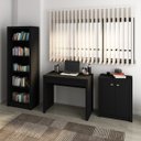 Ver imagem 2 de Conjunto para Escritório Preto 3 Peças Tecnomobili
