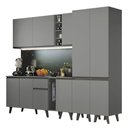 Ver imagem 3 de Armário de Cozinha Completa 260cm Cinza Nice Madesa 05