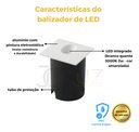 Ver imagem 2 de Kit 20 Balizador Led Externo/interno 2w Preto Embutir 3000k - Branco