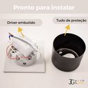 Ver imagem 3 de Kit 20 Balizador Led Externo/interno 2w Preto Embutir 3000k - Branco
