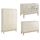Ver imagem 1 de Quarto de Bebê Berço + Cômoda Sapateira + Guarda Roupa 3 Portas Areia Classic Madeira Natural