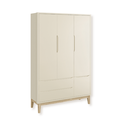 Ver imagem 4 de Quarto de Bebê Berço + Cômoda Sapateira + Guarda Roupa 3 Portas Areia Classic Madeira Natural