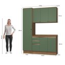 Ver imagem 4 de Armário de Cozinha Compacta 100% Mdf 170cm Nogueira/verde Celeste Kappesberg