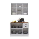 Ver imagem 4 de Conjunto Cozinha Modulada 2 Peças Bari em MDF Branco