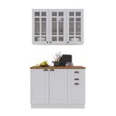 Ver imagem 2 de Conjunto Cozinha Modulada 2 Peças Bari em MDF Branco