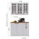 Ver imagem 3 de Conjunto Cozinha Modulada 2 Peças Bari em MDF Branco