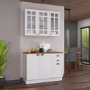 Ver imagem 1 de Conjunto Cozinha Modulada 2 Peças Bari em MDF Branco